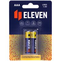 Батарейка Eleven Super AAA LR03, алкалиновая, 2шт/уп