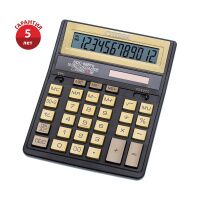 Калькулятор настольный Citizen SDC-888TIIGE черно-золотистый, 12 разрядов