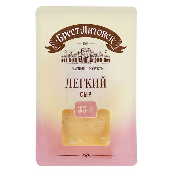 фото: Сыр в нарезке Брест-Литовск Легкий 35%, 150г