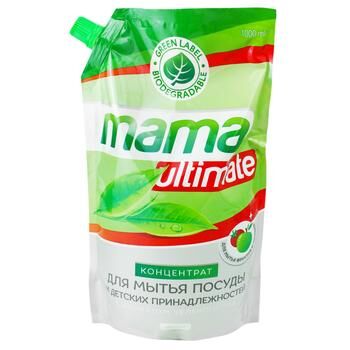 фото: Моющий концентрат для посуды Mama Ultimate Refill 1л, зеленый чай, гель