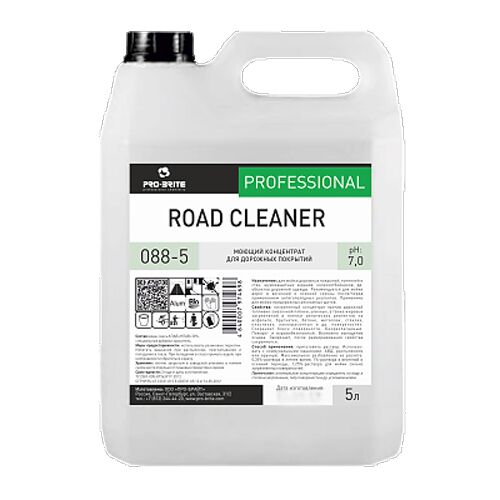 фото: Моющее средство Pro-Brite Road Cleaner 088-5, 5л, для  дорожных покрытий, экранов, ограждений