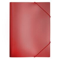Пластиковая папка на резинке Бюрократ красная, A4, 15мм, PR04red