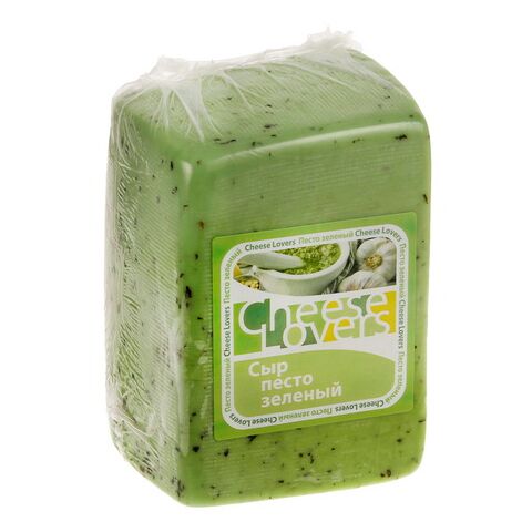 фото: Сыр твердый Cheese Lovers Pesto зеленый, 45%, кг