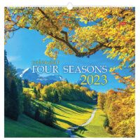 Календарь на гребне с ригелем, 2023 г., 45х45 см, КАРЕ, 'Four Seasons', HATBER, 12Кнп3гр_27069
