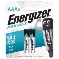 Батарейка Energizer Max Plus AAA LR03, 1.5В, алкалиновая, 2шт/уп