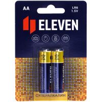 Батарейка Eleven Super AA LR06, алкалиновая, 2шт/уп