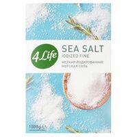 Соль 4life морская йодированная, мелкая, 1кг