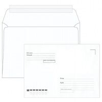 Конверт почтовый Родион Принт С5 белый, 162х229мм, 80г/м2, 1000шт, стрип, Куда-Кому