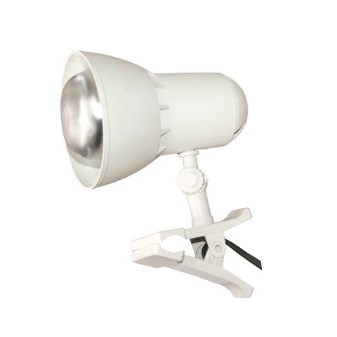 фото: Светильник настольный Трансвит Надежда-1 Мини белый, на прищепке, для ламп накаливания с зеркальным