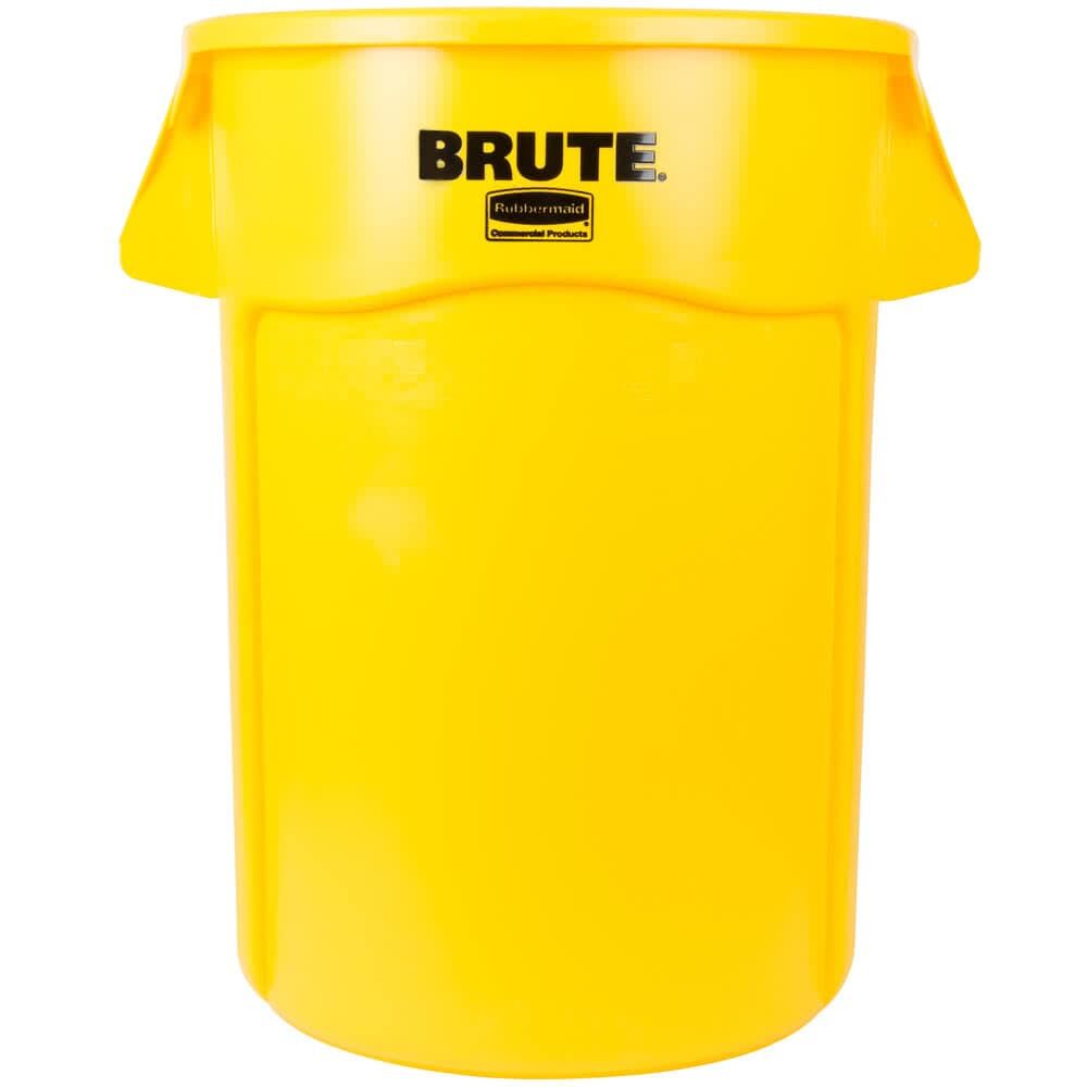 фото: Мусорный бак Rubbermaid Brute 166.5л, желтый, с системой вентиляции, FG264360YEL