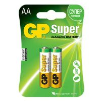 Батарейка Gp Super AA LR6, 1.5В, алкалиновые, 2шт/уп