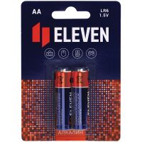 Батарейка Eleven AA LR06, алкалиновая, 2шт/уп