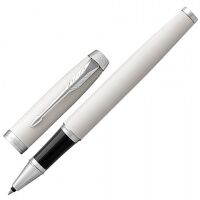 Ручка-роллер Parker IM Core F, белый/серебристый корпус, 1931674