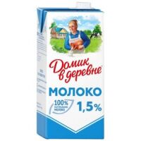 Молоко Домик В Деревне 1.5%, 950г, ультрапастеризованное