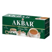 Чай Akbar, зеленый, 25 пакетиков