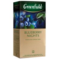 Чай Greenfield Blueberry Nights (Блюберри Найтс), черный, 25 пакетиков