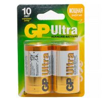 Батарейка Gp Ultra D LR20, алкалиновая, 2шт