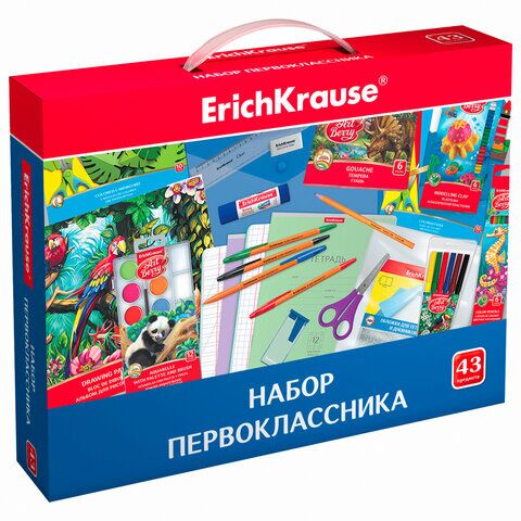 фото: Набор для первоклассника в подарочной упаковке ERICH KRAUSE, 43 предмета, 45413