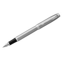 Ручка перьевая Parker 'IM Essential Stainless Steel CT' черная, 0,8мм, подарочная упаковка