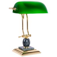 Светильник настольный Galant 231488 зеленый мрамор с золотом, на подставке, накаливания/энергосберег