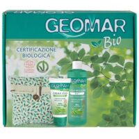 Подарочный набор Geomar Bio, мицелярная вода, крем для лица, косметичка