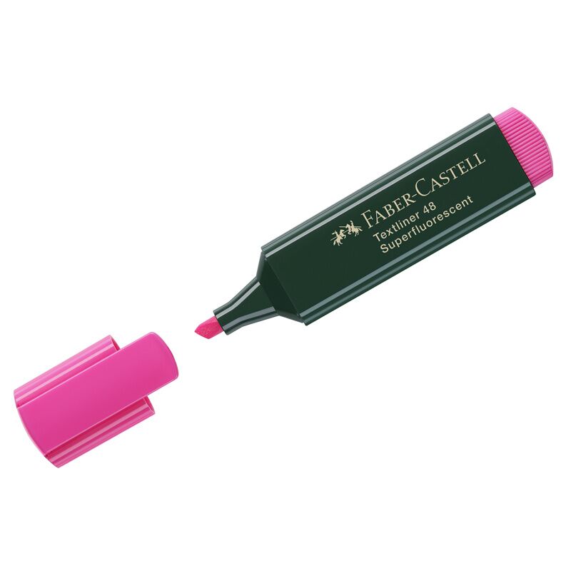 фото: Текстовыделитель Faber-Castell 48 розовый, 1-5мм, скошенный наконечник