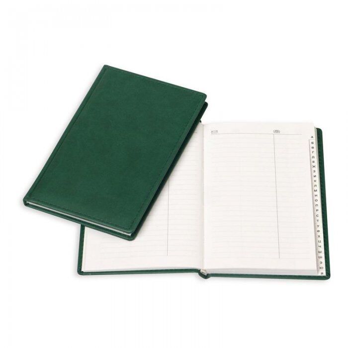 фото: Телефонная книга Attache Вива А5, зеленая, 96 листов, кожзам