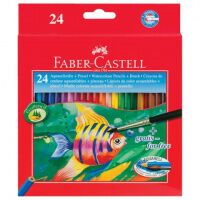 Карандаши цветные акварельные FABER-CASTELL 'Colour Pencils', 24 цвета + кисть, 114425