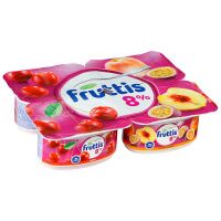 Йогурт Fruttis Суперэкстра вишня-персик-маракуйя, 8%, 115г