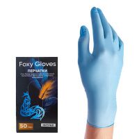 Перчатки нитриловые Foxy Gloves XL, голубые, 100шт (50 пар)