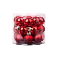 Набор шаров Красные шарики из стекла, наб 24 шт 2,5см арт.89655