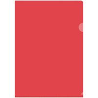 Папка-уголок Officespace красная прозрачная, А4, 150мкм