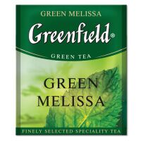 Чай Greenfield Green Melissa (Грин Мелисса), зеленый, для HoReCa, 100 пакетиков