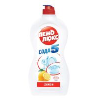 Средство для мытья посуды Пемолюкс Сода 5 эффект 450мл, лимон, гель