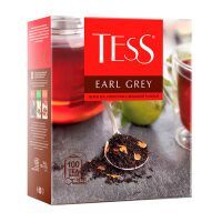 Чай Tess Earl Grey (Эрл Грей), черный, 100 пакетиков
