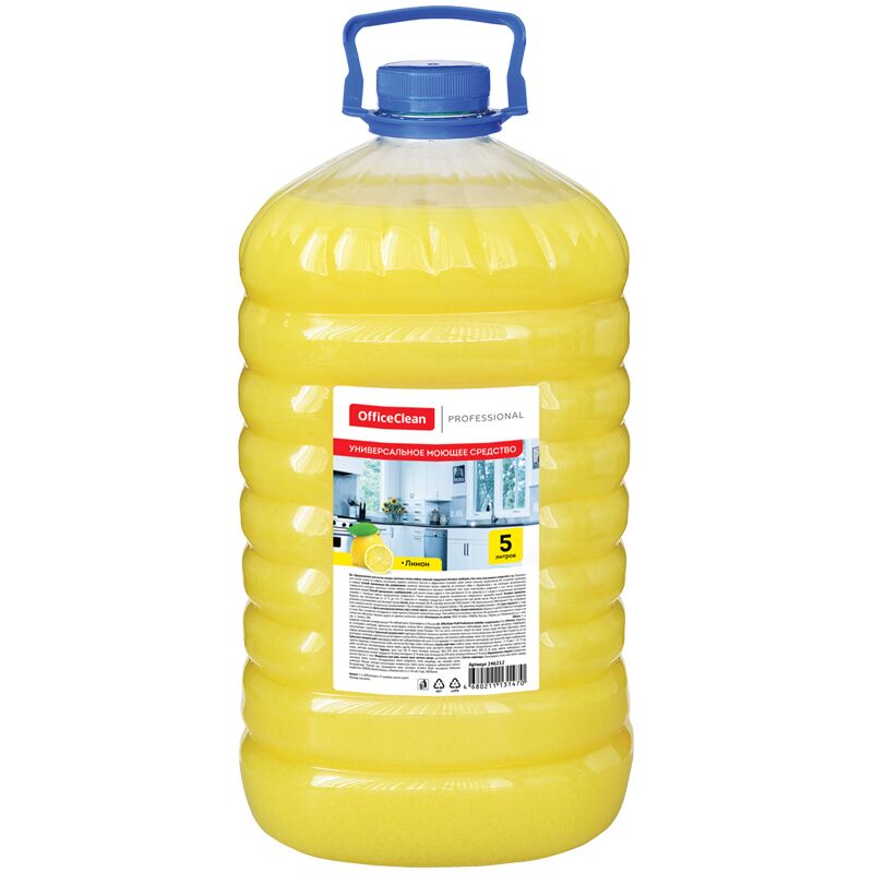 фото: Универсальное моющее средство Officeclean Professional 5л, лимон, жидкость