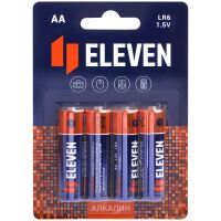 Батарейка Eleven AA LR06, алкалиновая, 4шт/уп