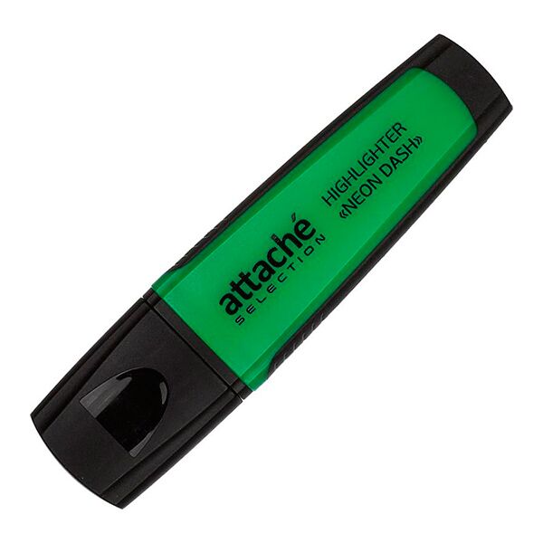 фото: Текстовыделитель Attache Selection Neon Dash зеленый, 1-5мм, скошенный наконечник