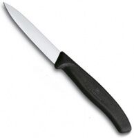 Нож Victorinox Swiss Classic д/овощей, заточка прямая, 80мм, черный