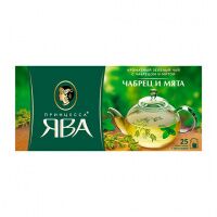 Чай Принцесса Ява Чабрец и мята, зеленый, 25 пакетиков