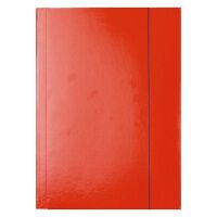 Картонная папка на резинке Esselte красная, А4, до 400 листов, 13436