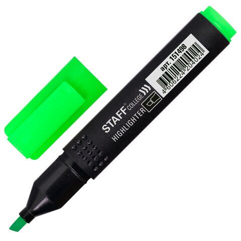 фото: Текстовыделитель Staff Stick зеленый, 1-4мм, скошенный наконечник