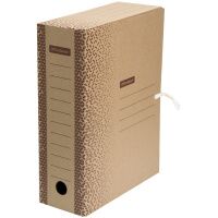 Архивный короб Officespace Standard бурый, 320х240х100мм, с завязками