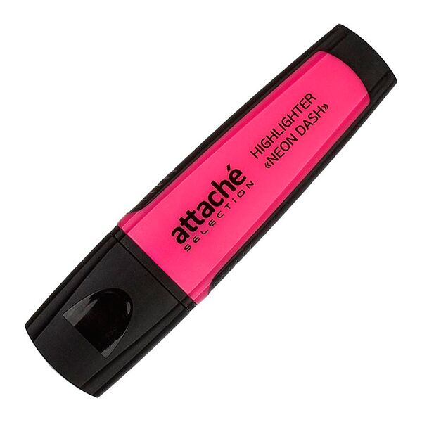 фото: Текстовыделитель Attache Selection Neon Dash розовый, 1-5мм, скошенный наконечник