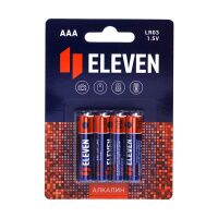 Батарейка Eleven AAA LR03, алкалиновая, 4шт/уп