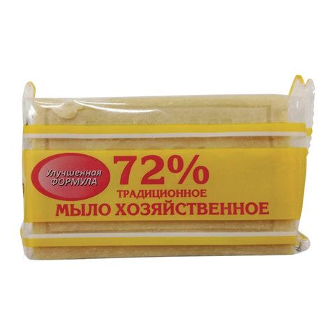фото: Мыло хозяйственное 72%, 150 г (Меридиан) 'Традиционное', в упаковке