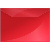 Папка-конверт на кнопке Officespace красная, А4, Fmk12-4
