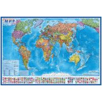 Настенная карта Globen Мир, 1:15.5млн, политическая, 1990х1340мм