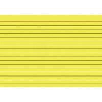 Карточки для картотеки Brunnen А5, желтые, линованные, 100шт