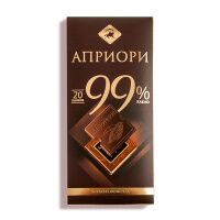 Шоколад в плитках Априори горький 99% какао, 100г